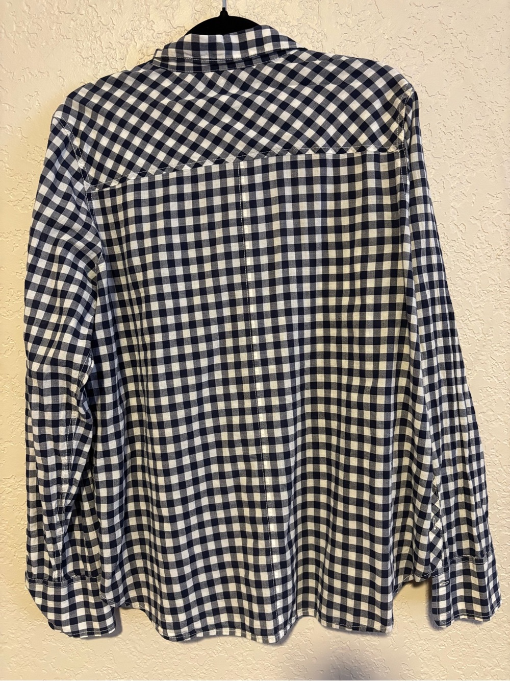 J. Crew Navy and White Gingham Button-Up Shirt - Picture 3 of 3